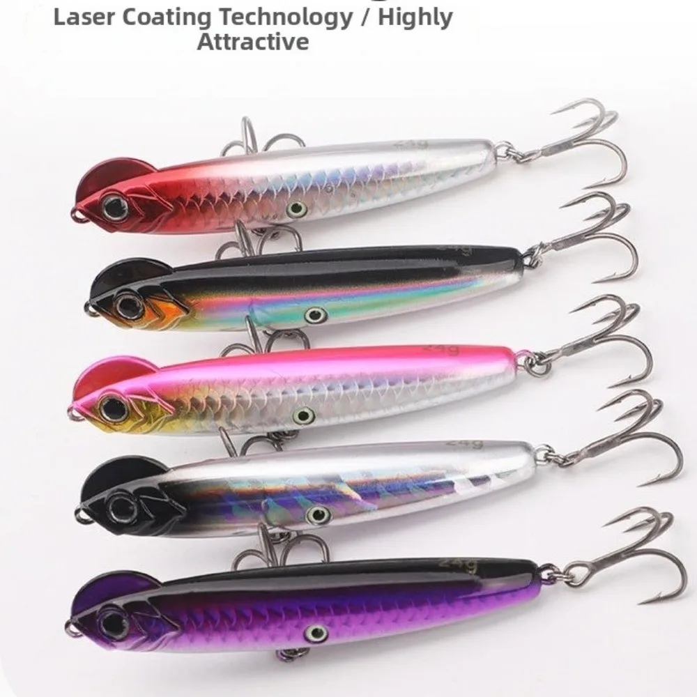 Sinking Type Pencil Lure Full Water Column Solid Body Full Water Column Lure Triple Hook Long-Cast Design Long-Cast Pencil Lure