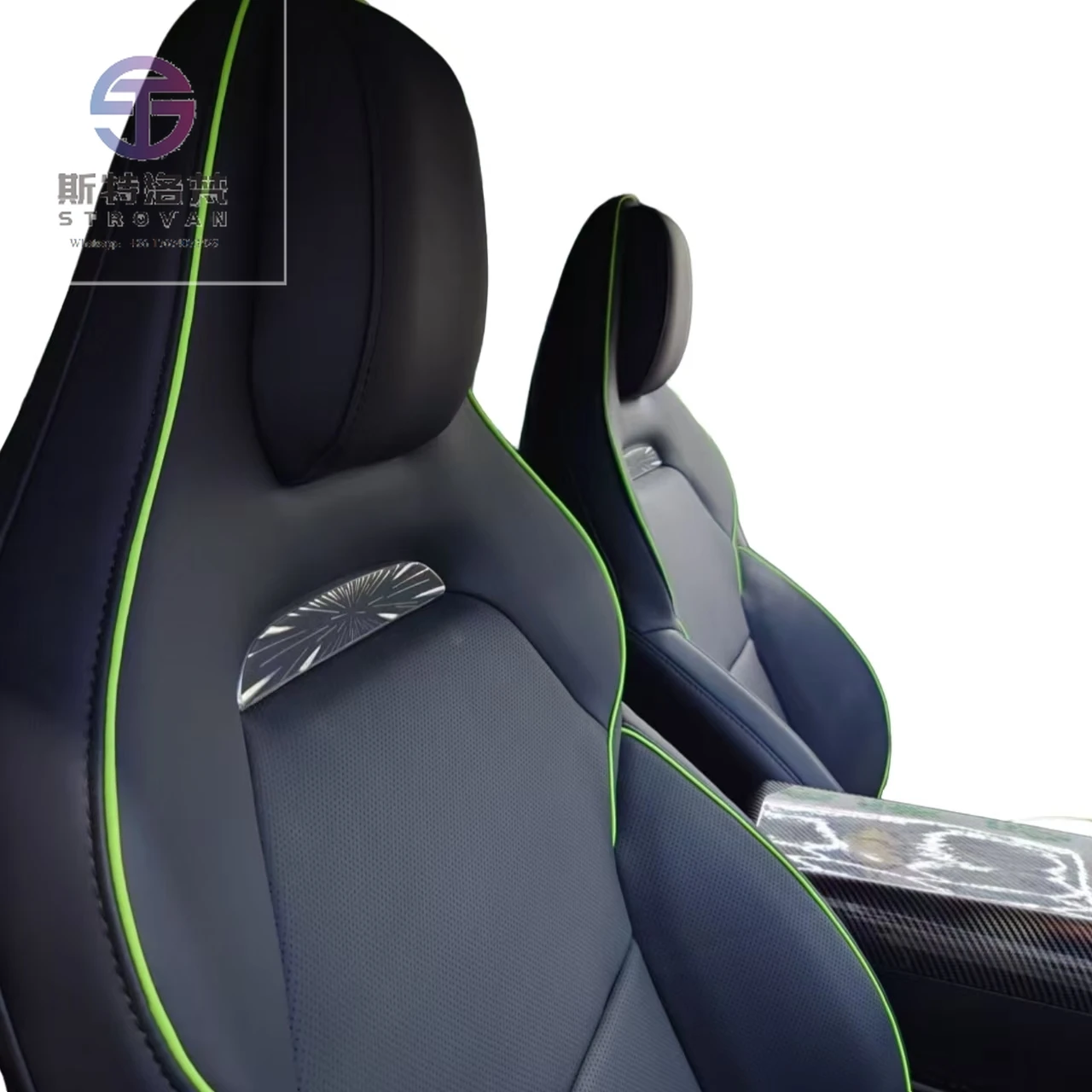 

Custom Luxury Leather Sporty Front Car Seats, All-Season Compatible