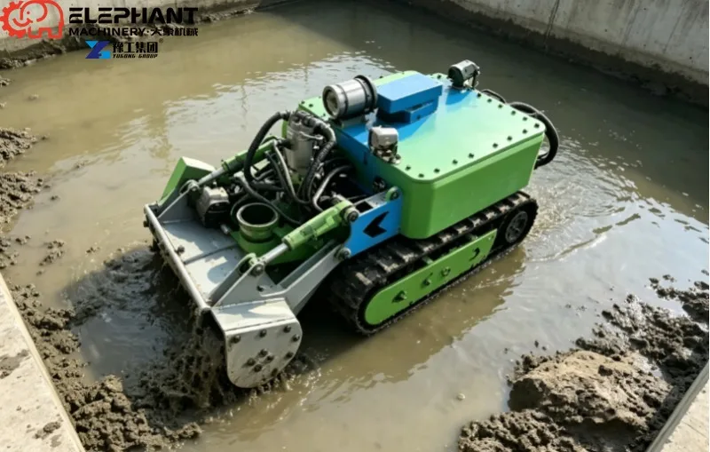 Submersible Crawler Dredging Robot High‑Pressure Silt Sand Removal Machine For Pond Lake Sediment Desilting Work
