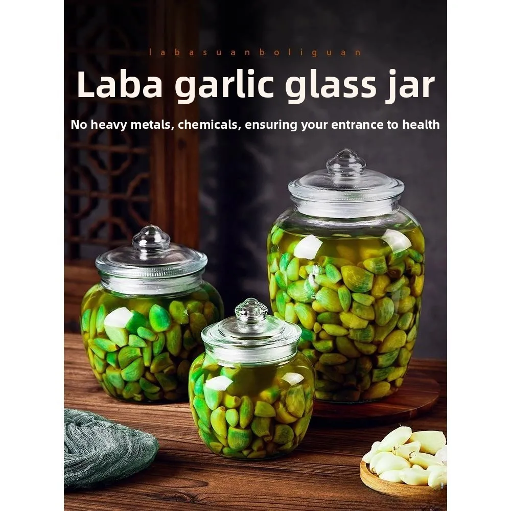 

Стеклянная герметичная банка для пищевых продуктов с большой вместимостью для консервирования огурцов и чеснока, контейнер для хранения на кухне для домашнего использования