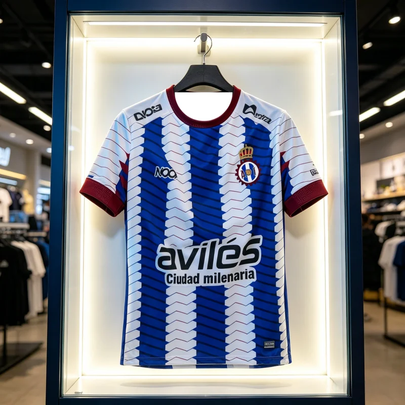 

2026 New Hot-selling Spain Football Real Avilés Jersey Men's Tshirt Quick Drying Breathable Simple and Comfortable Beachwear