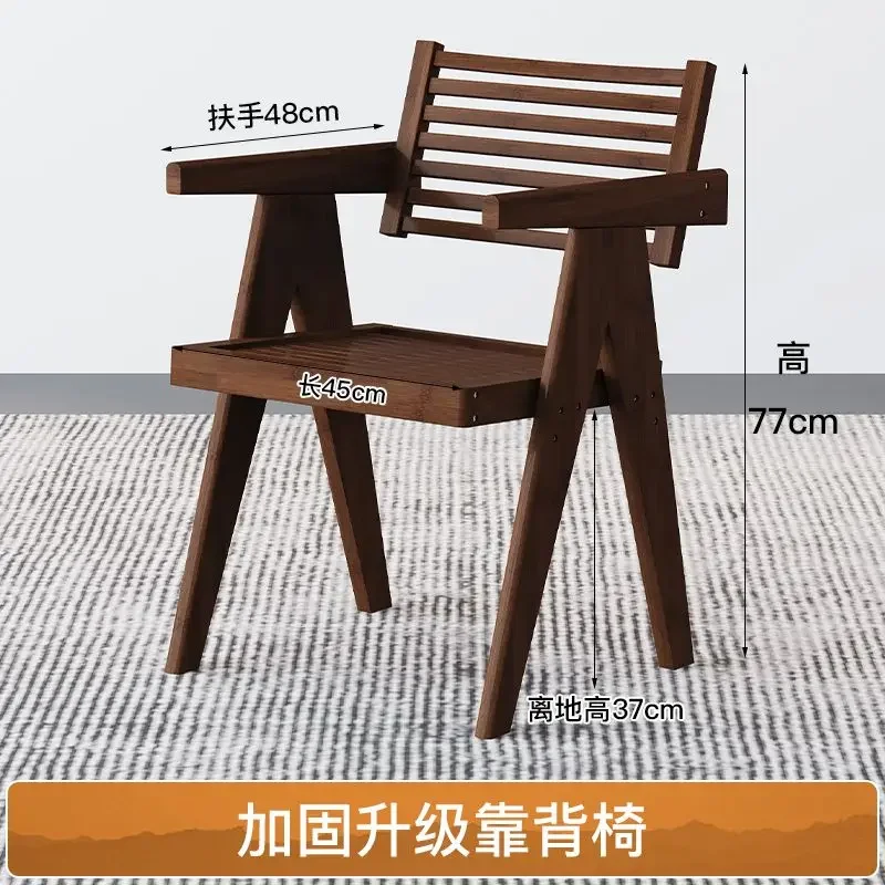 

Solid Bamboo Stools Household Backrest Stool Simple Living Room Wooden Stools Log Chair Stools Small Ottomans Nordic Furniture