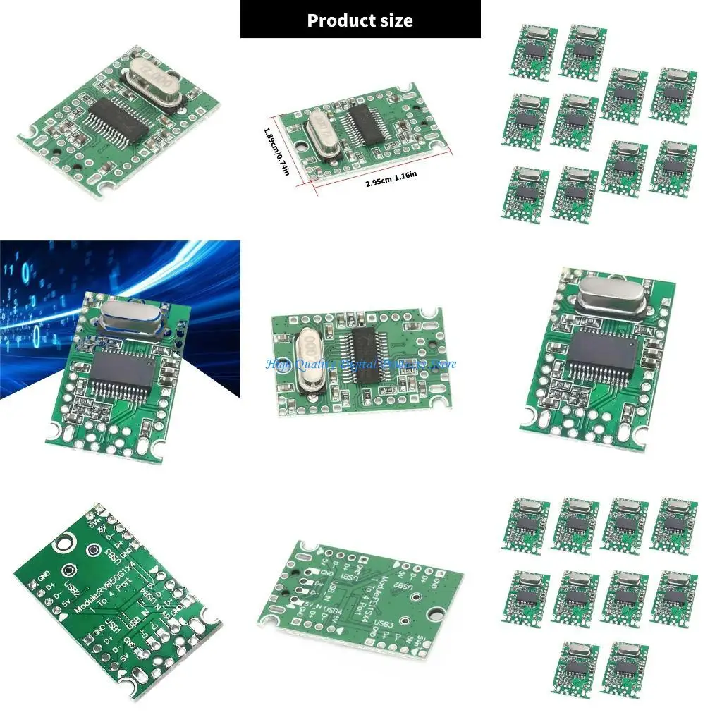 

U2JE USB2.0 Модуль расширения Splitter 4 в 1 Плате разработки передачи разъемов
