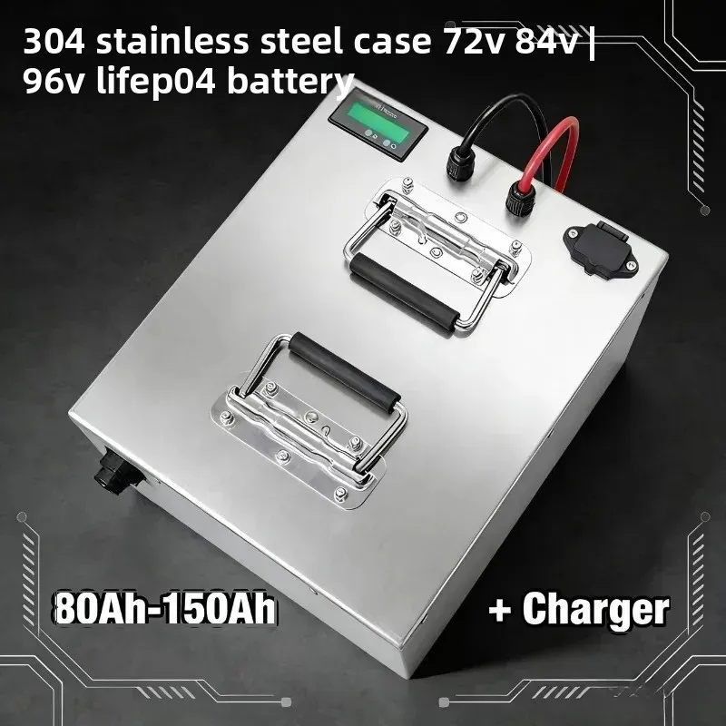 72V/84V/96V 80-150Ah LiFePO4 Battery (BMS + Charger)EVs & Motorcycles: 7000WGolf Carts & AGVs: Heavy-duty BMS, all-day stable ru