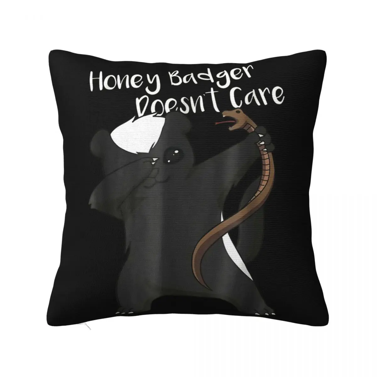 Honey Badger Doesnt Care Funny Animal Dabbing Vintage Men Gift Surprise Breathable Halloween Famous Pillow Case