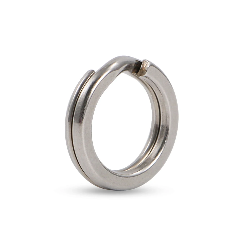 JIGGING PRO 10/15 قطعة من الفولاذ المقاوم للصدأ حلقة سبليت لصيد الأسماك شديدة التحمل موصل حلقة مزدوجة ملحقات صيد الأسماك