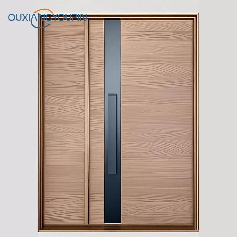 For Residential Modern Security Front Door, Solid Wood Door, Safe Home