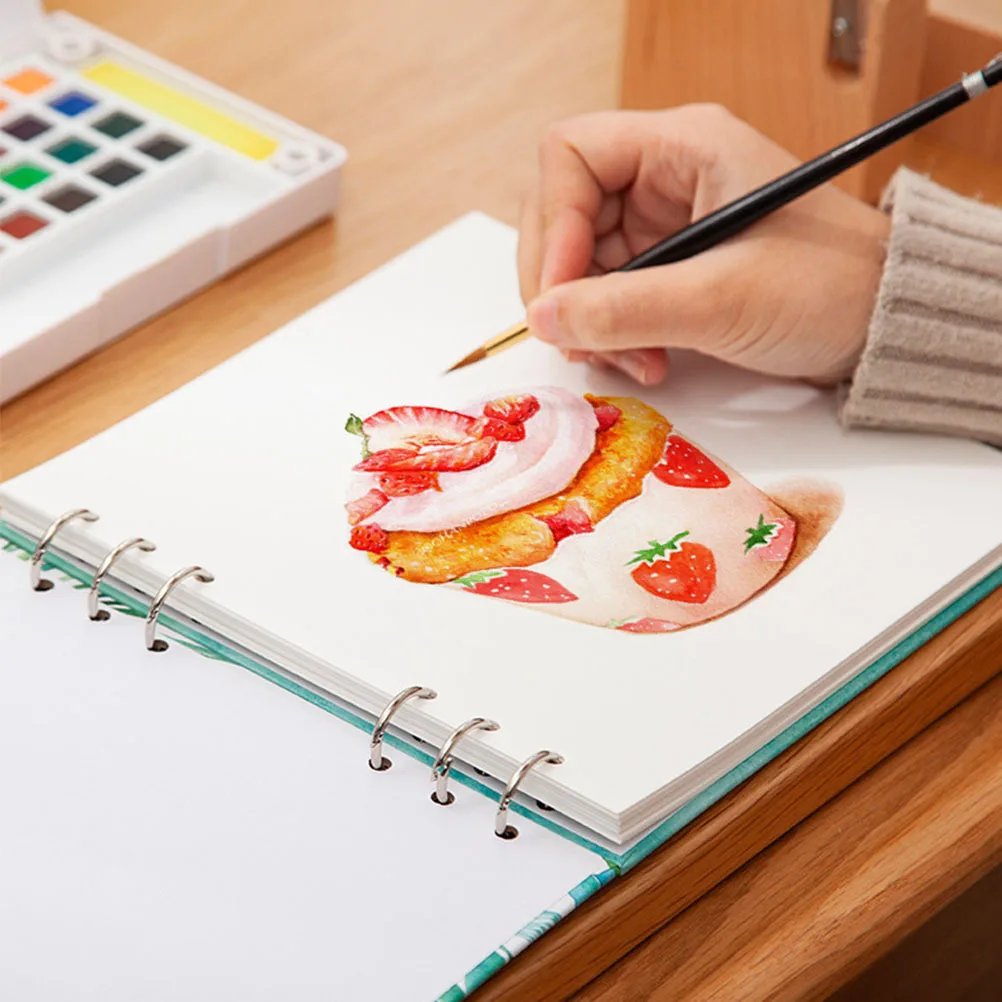 

1pc Sketch Book Premium Spiral Bound Paper Art Drawing Notepad For Students Watercolor Diy Graffiti Hand Drawing Book