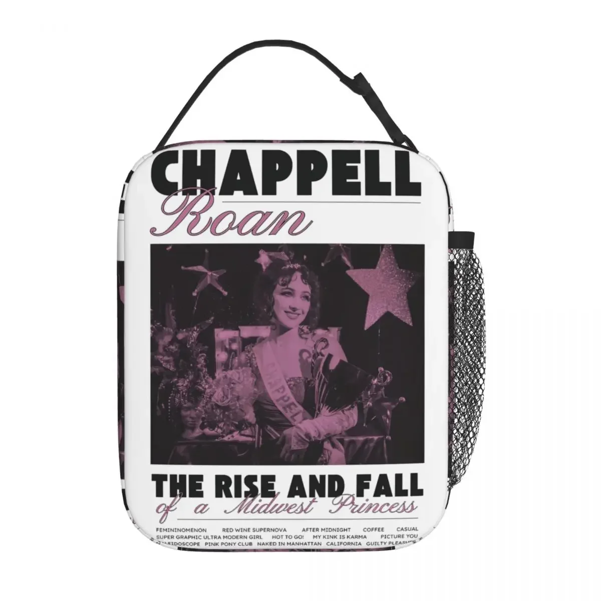 Chappell Roan Singer Merch Insulated Lunch Bag For Office Pink  Club Food Box Reusable Cooler Thermal Bento Box