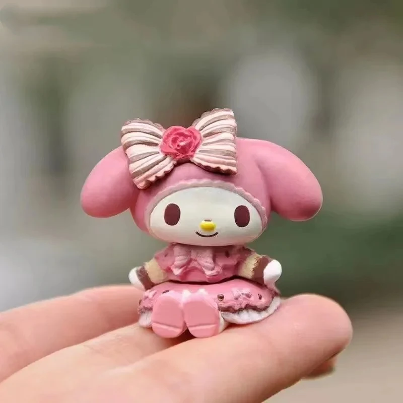 5 pz 3-4cm Kawaii Kuromi Melody modello Anime figura bambola accessori giocattoli regalo Action Figures hobby regali