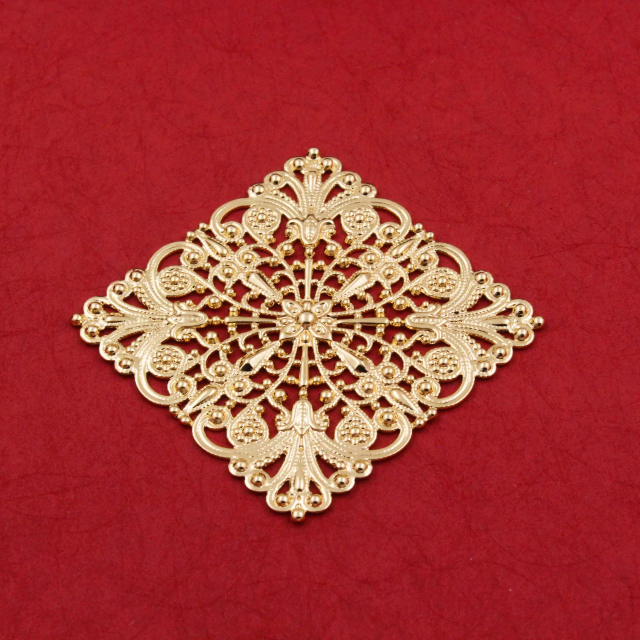 20pcs Quality Filigree Square Shpae Big Pendant Stamping Retro Corner Decoration DIY Jewelry Accessories