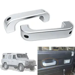 Car Interior Aluminum Alloy black Door Handle Trim for Land Rover Defender 110 90 2008 2009 2010 2011 2012 2013 2014 2015 2016