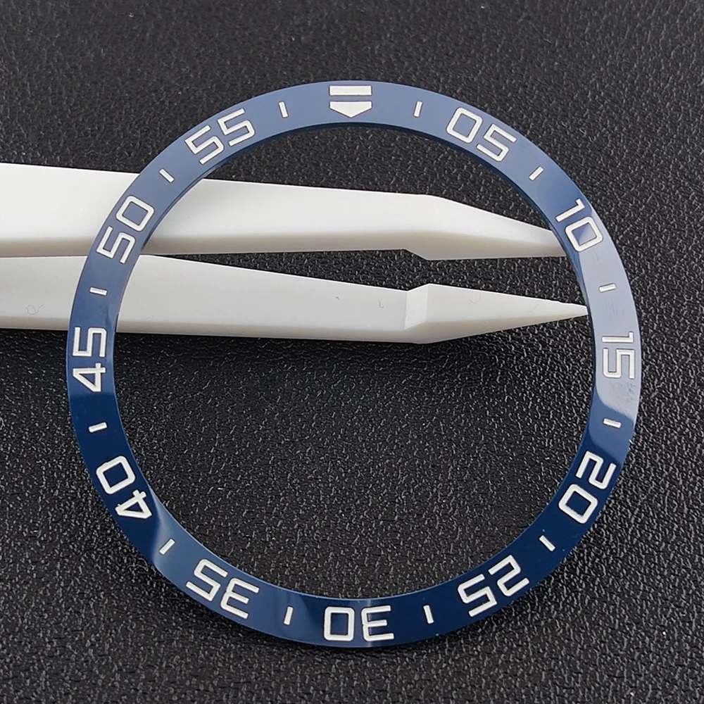 41.5*34.7mm Sloping no Luminous Ceramic Bezel Insert Replacement of watch accessories Ceramic Bezel Insert F1 series