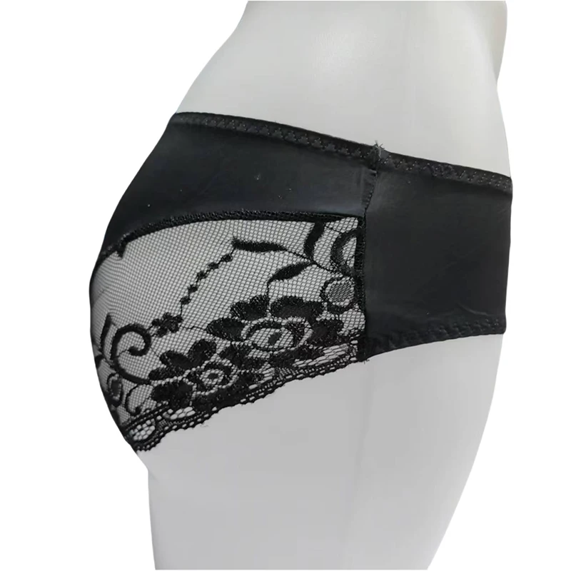 Cutout See-through Lace Cross Dresser Transgender Briefs Sissy Panties