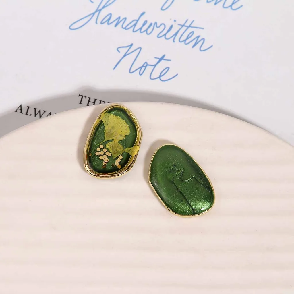 Alloy Trim Earring Finding Solid Color Botanical Leaf Earring Finding Imitation Pearl Earring Finding Botanical For Gift Jewelry