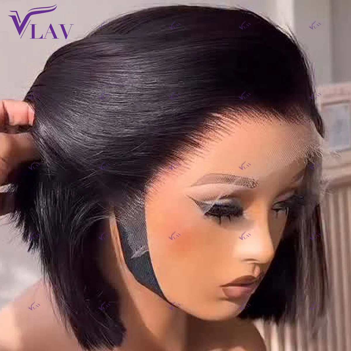 

Бесклеевой короткий парик Боб из человеческих волос 13x4/13x6HD Прозрачный парик из натуральных волос на шнуровке Предварительно сорванный 4x4/5x5 HD Парик из кружева на фронтальной части Wear And Go