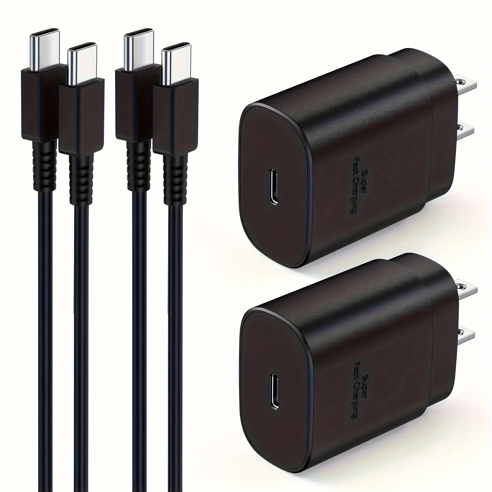 

2pcs Fast Charger Type C Wall Adapter with 4ft Cable, 25W Charge for Galaxy S23 Ultra/S23/S23+/S22/S22 Ultra/S22+/S21 Ultra
