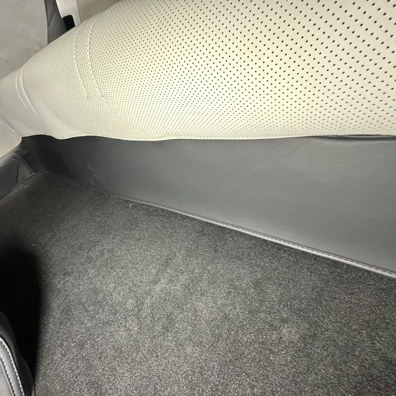 For Tesla Model Y Juniper 2025 Front Rear Door Sill Pad Nappa Leather Door Welcome Pedal Threshold Strip Protective Accessories