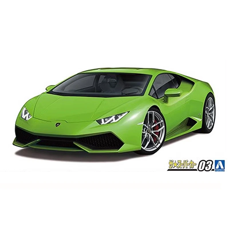 Aoshima 05846 1/24 Scale Huracan LP610 Racing Sport Vehicle Car Handmade Hobby Toy Plastic Model Building Assembly Kit