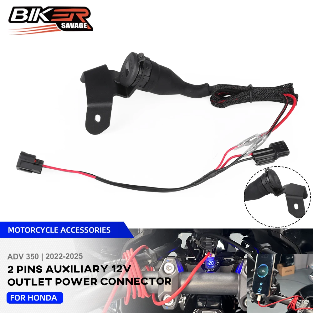 2025 For Honda ADV 350 2022 3.0 Quick USB Charger Outlet Power Connector ADV350 Motorcycle Accessories Cable Plug Adapter Socket