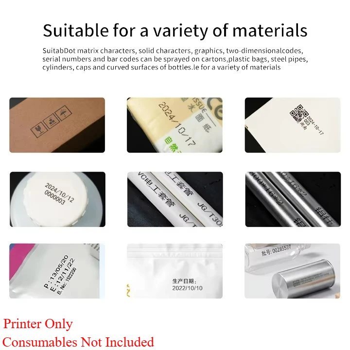 Online TIJ Thermal Inkjet Coder 2-12.7mm 600DPI Fast Dry Ink For Food Expiry Date Batch Code