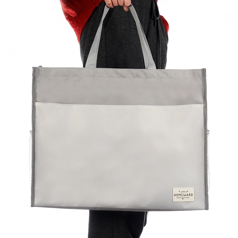 Fashion A2 File Bag Portable Art Portfolio Bag A2 Drawing Pouch Oxford Frabric Durable A3 Bag For Drawings Document Storage Tote