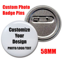 Diy Round Badges Personalized Handmade Brooches custom Photo Handwriting Text or Graphic Pins Accessory Gifts for Kids Girls