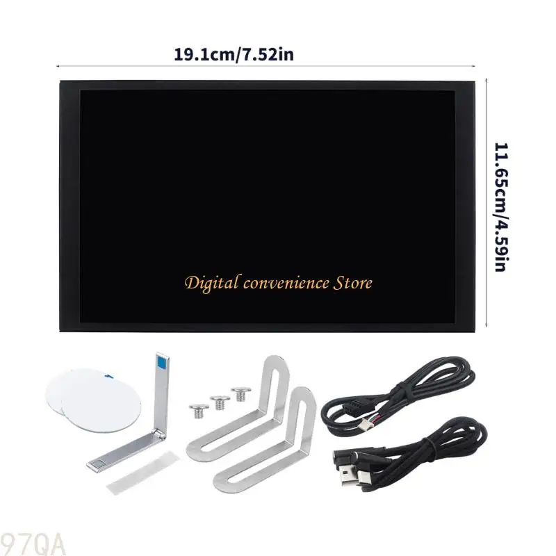 97QA 고해상도 8 인치 IPSS 디스플레이 화면 알루미늄 케이스 USB 유형 C 연결