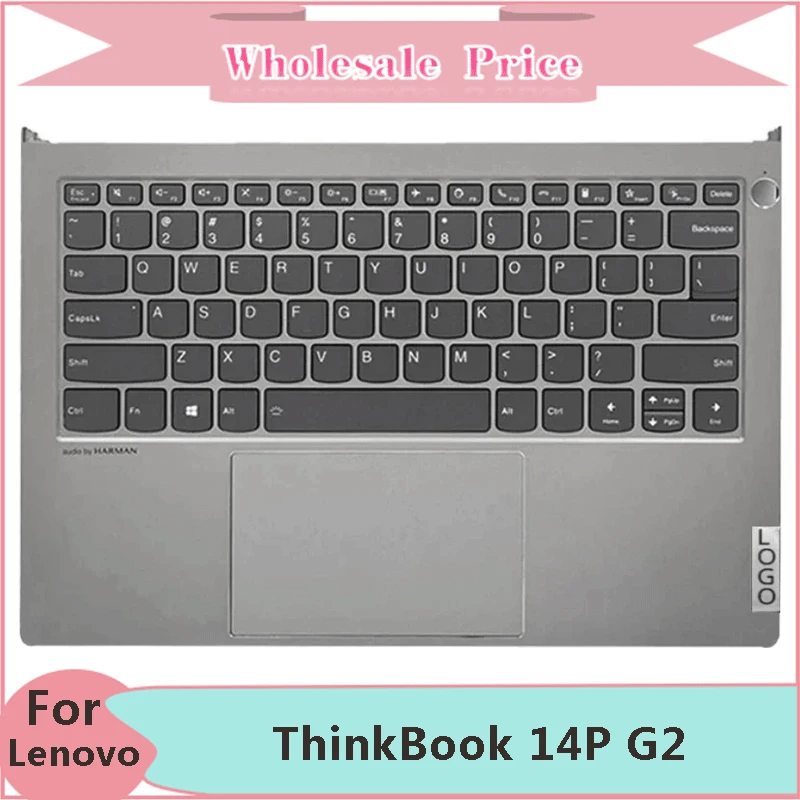 

New Original Laptop Palmrest For Lenovo ThinkBook 14P G2 ACH Top Case Upper Cover With US Keyboard