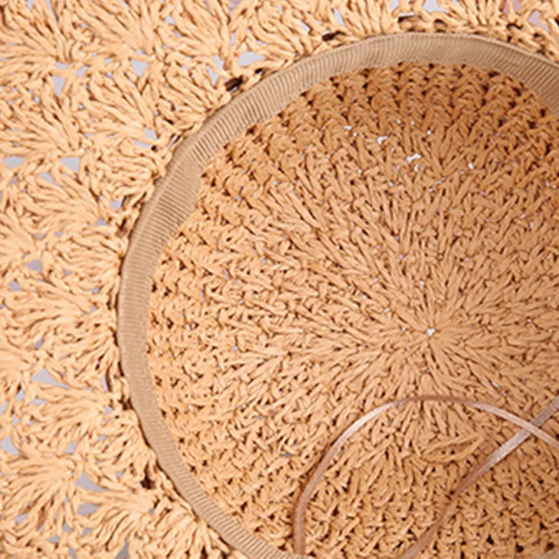 Beach hats summer hats for women Tourism and vacation sunshade straw hat Hand crocheted wreath sun hat sombrero panama