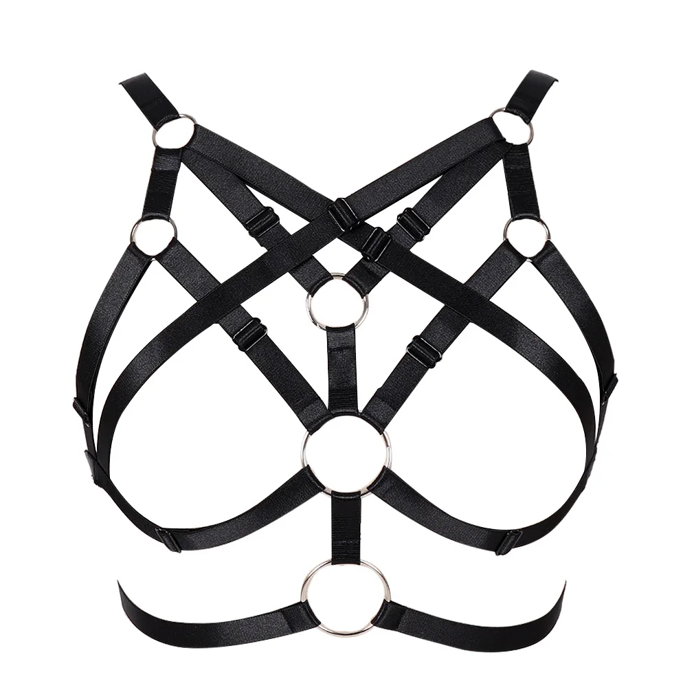 

Lady's Corset Bodysuit Gothic Restraining Safety Belt Elastic Adjustable Belly-Baring Bustier Accessories