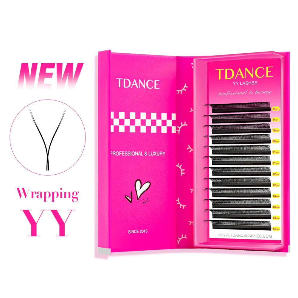 TDANCE Neue YY-Wrapping-Technologie Natürliche Verbesserte Haltbarkeit Doppelschichtige YY Split-Tip Klassische Wimpern – Detail 1