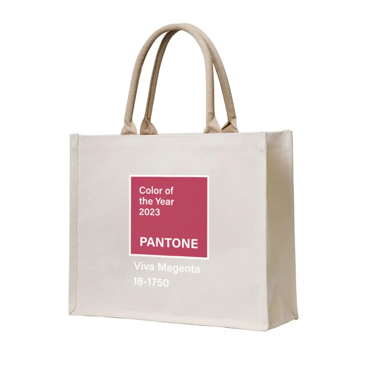 

Pantone Viva Magenta. Color of 2023 Tote Bag Handbags women Canvas personalized tote bag