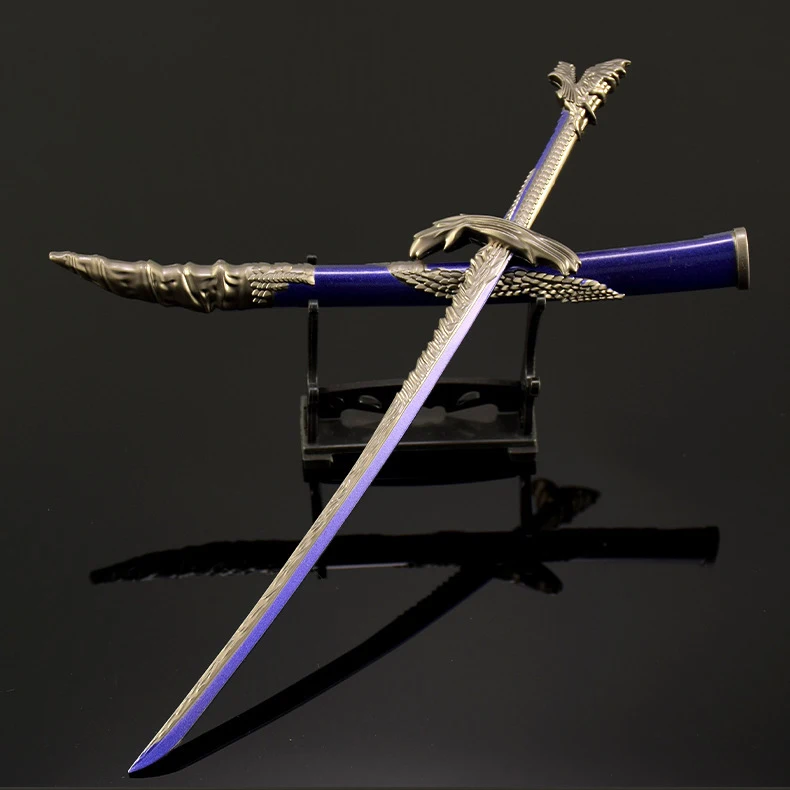 Dragonscale bla jogo figura brinquedo periférico espada modelo de metal artesanato adereços decoração de mesa ornamentos presente aniversário brinquedos