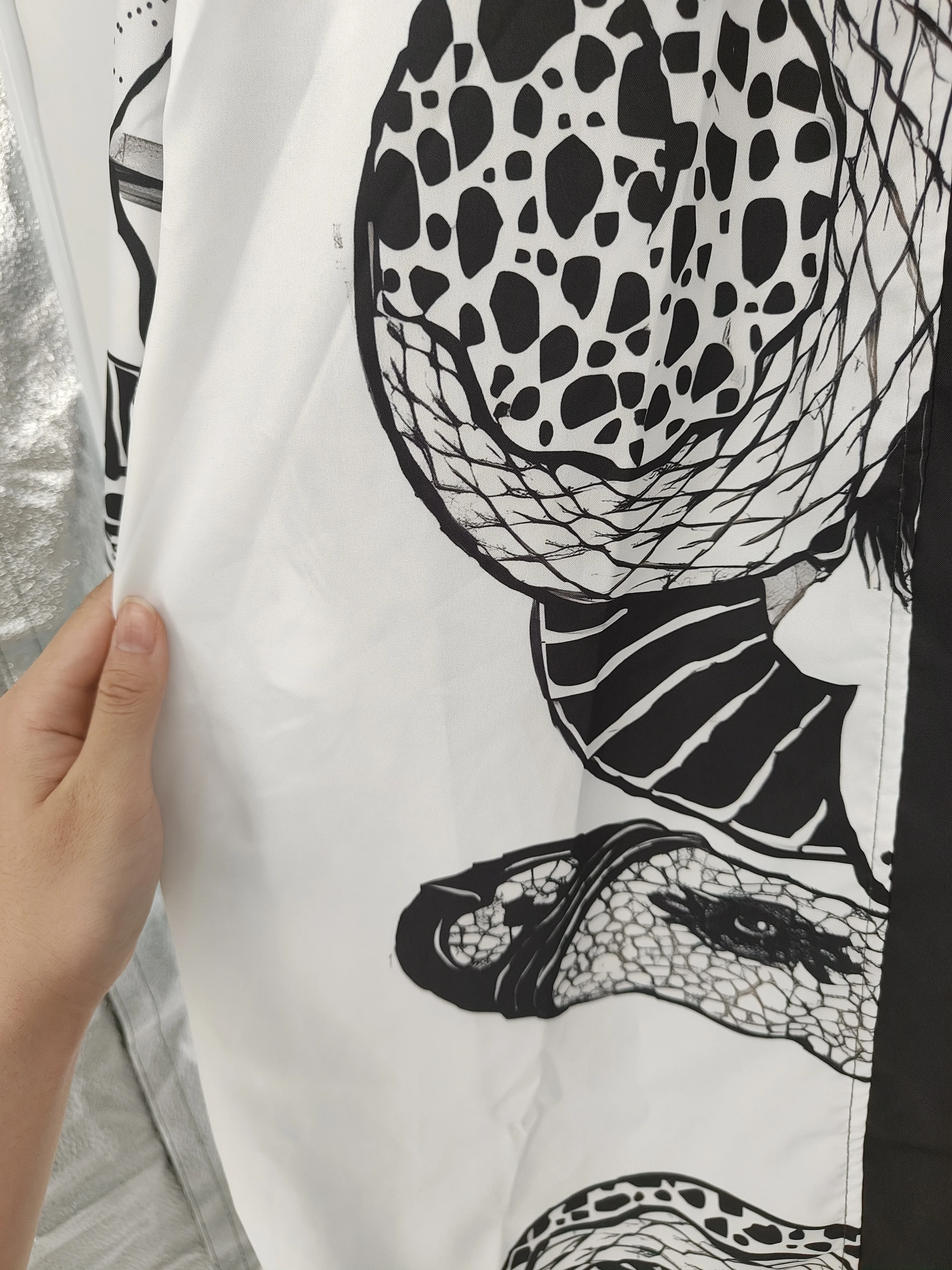 Sommer-Dämonen-Schlangenmuster-Cardigan für Herren, chinesisches Drachenmuster, japanischer Kimono, Übergröße, asiatisches traditionelles Kostüm, Cosplay-Mantel – Detail 9