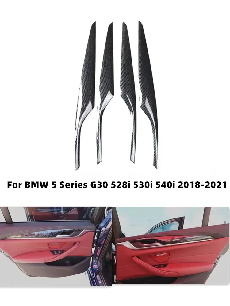 

For BMW 5 Series G30 528i 530i 540i 2018 2019 2020 2021 Door Crossbar Interior Decoration Accessories Wood Grain Sticker ABS