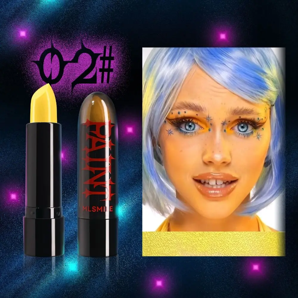 3 Stuks Waterdichte Face Body Paint Stick Veilig Langdurige Halloween Lippenstift Creatieve Retro 8 Kleuren Lipgloss Clown Cosplay