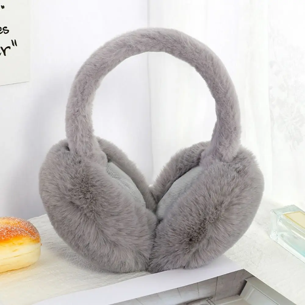 Fashion Portable Earmuffs Outdoor Cold Protection Women Men Faux Fur Ear-Muffs Foldable Earflaps Soft Plush Earmuffs