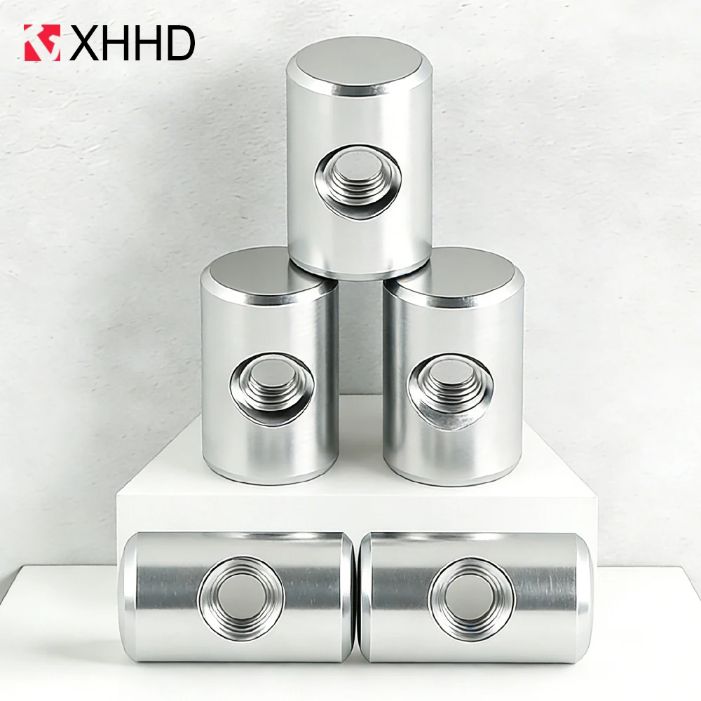 304 Hammer Cross Hole Nut M4 M5 M6 Stainless Steel Barrel Nut Cylindrical Pin Dowel Wood Furniture Embedded Locking Long Nut