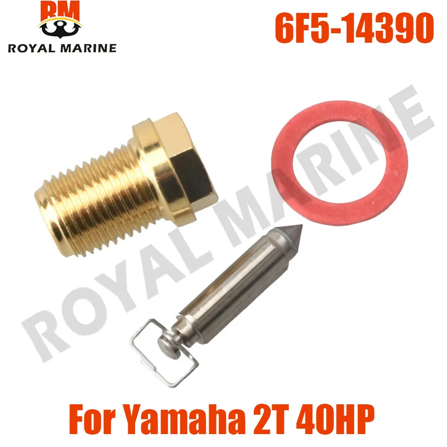 6F5-14390 6E8-14390 Carburetor Floating Needle Seal Valve For Yamaha Outboard 2 Stroke 8HP 9.9HP 15HP 40HP 6E8-14390-12