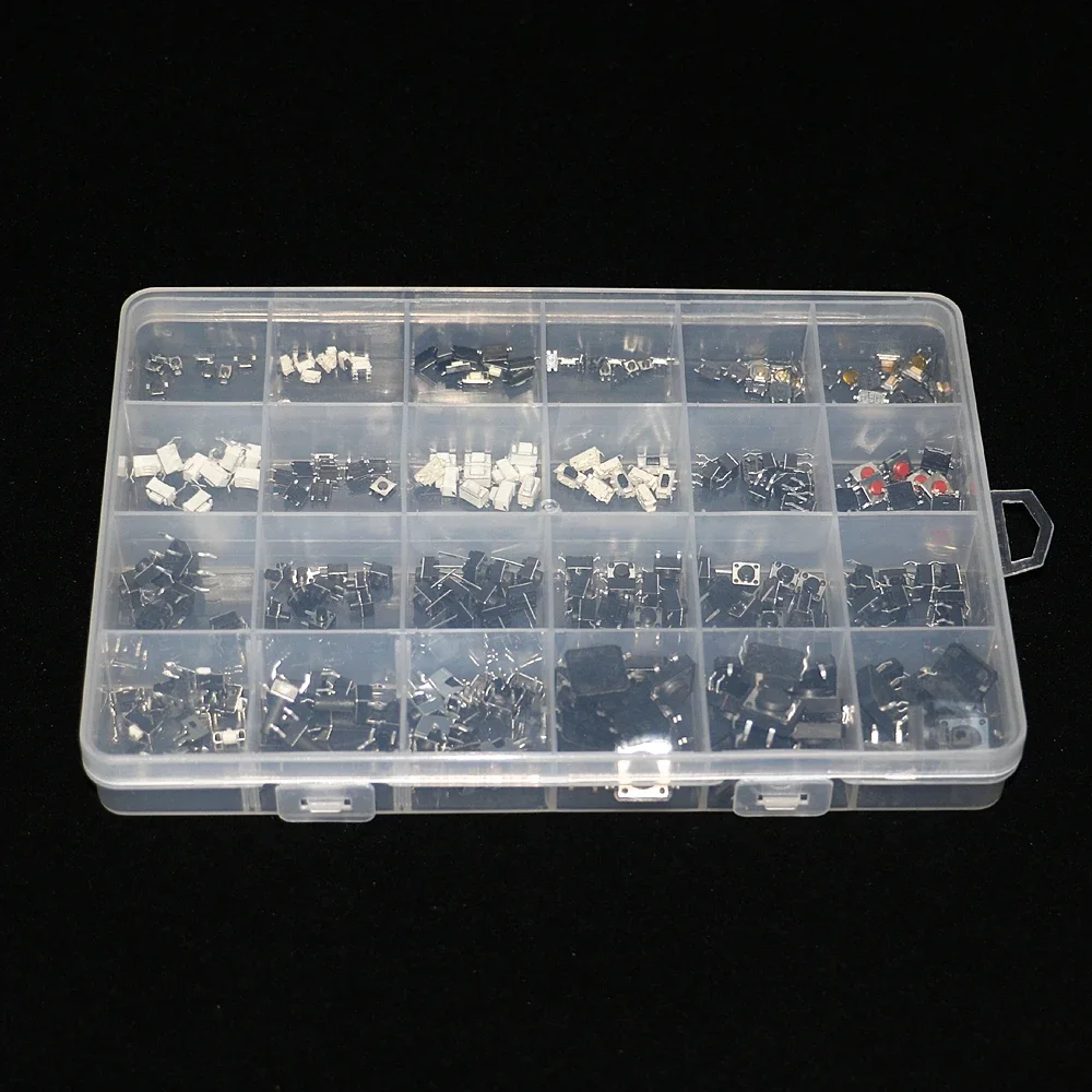 Imagem -03 - Assorted Botão Tact Interruptores Micro Interruptor Mini Interruptor Folha Reconjunto 25 Tipos Smd Dip 2x4 3x6 4x4 6x6 Kit Faça Você Mesmo 250 Pcs por Caixa