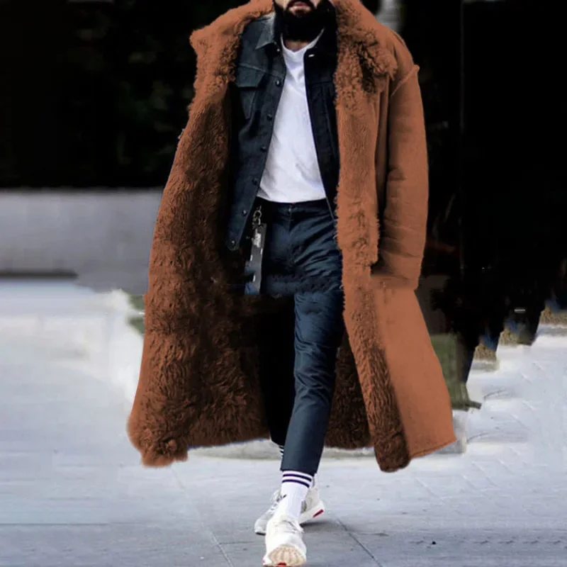 2023 Winter New Suede Fur Men\'s Coat Trend Personalized Versatile Fashion Thickened Fur Coat Warm Men\'s Wear