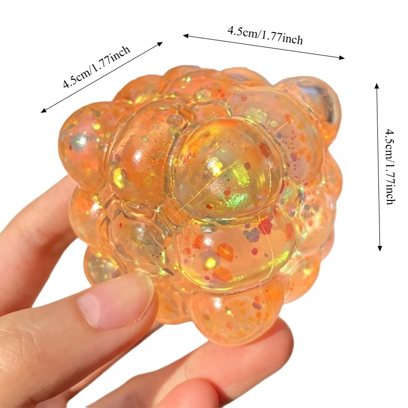 Glänzende Squishy-Würfel aus Maltose, Quetschspielzeug, Stressabbau-Spielzeug, farbige Dekompressionsgeschenke – Detail 1