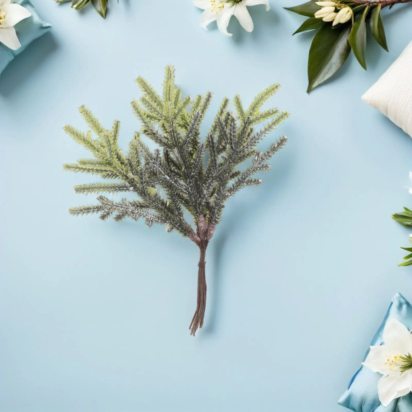 

60Pcs Simulated Pine Needles Artificial Greenery for Christmas Tree Decoration DIY Cedar Picks Holiday Home Decor