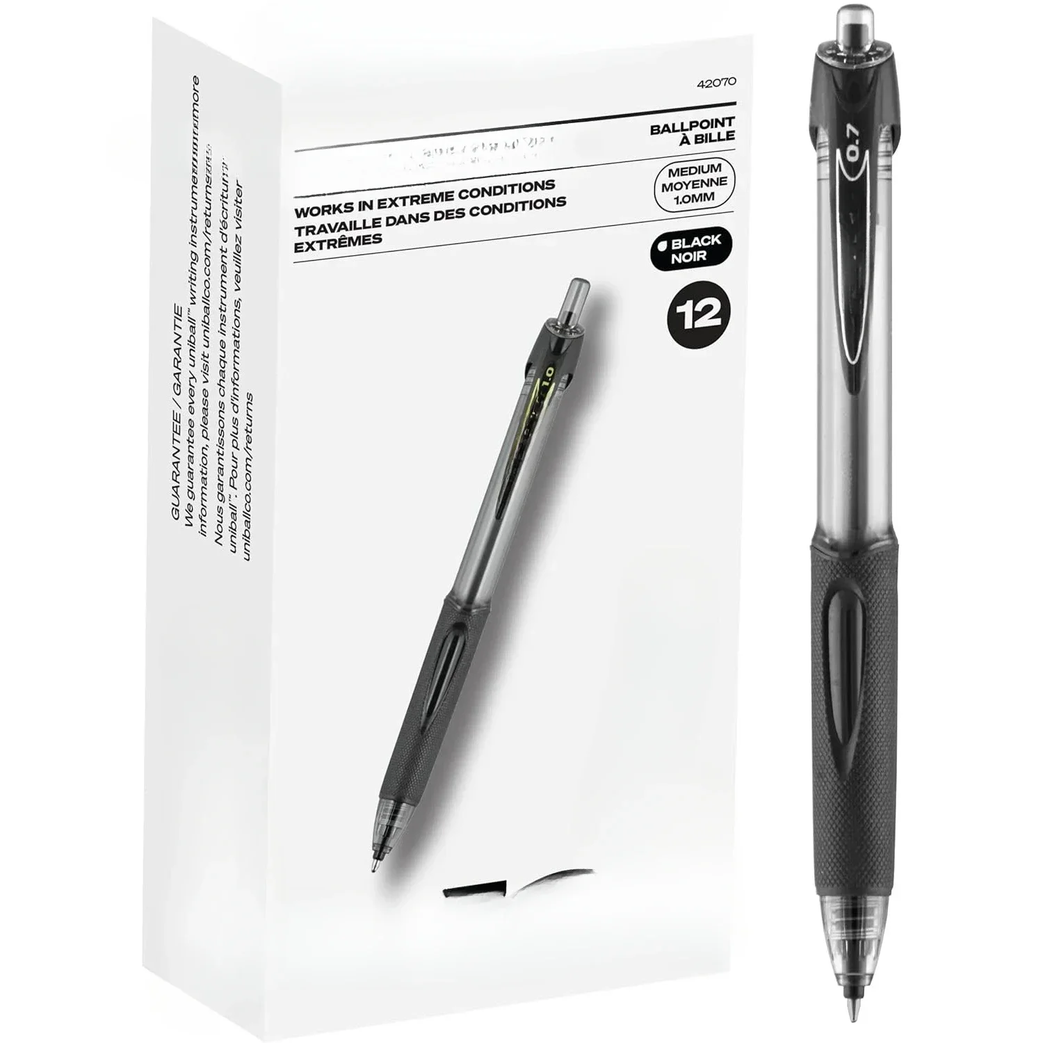 

Черная ручка, 12 шт., жирная ручка 1,0 мм, шариковая ручка, выдвижная ручка, объемная ручка, ручка с объемными чернилами, канцелярские товары