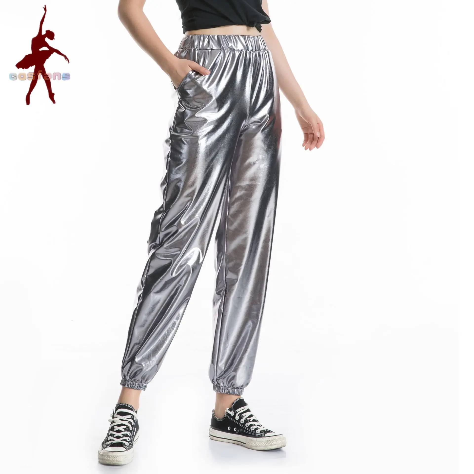 Frauen Nachtclub Pole Dance Hosen Hip Hop Hosen Dj Kostüm Street Dance Bühne Tragen Party Holographische Hosen Cheerleading Lose