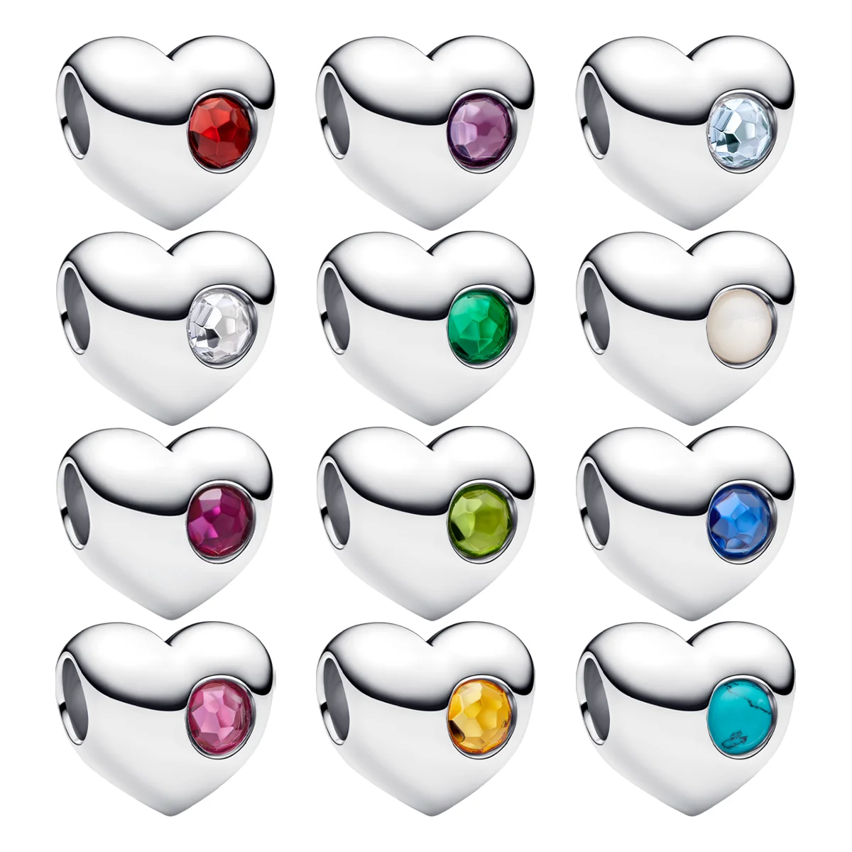 

Новые подвески в форме сердца, женские ювелирные подарки, подходят для сочетания цепочки из змеиной кости, бусины для изготовления ювелирных изделий своими руками,