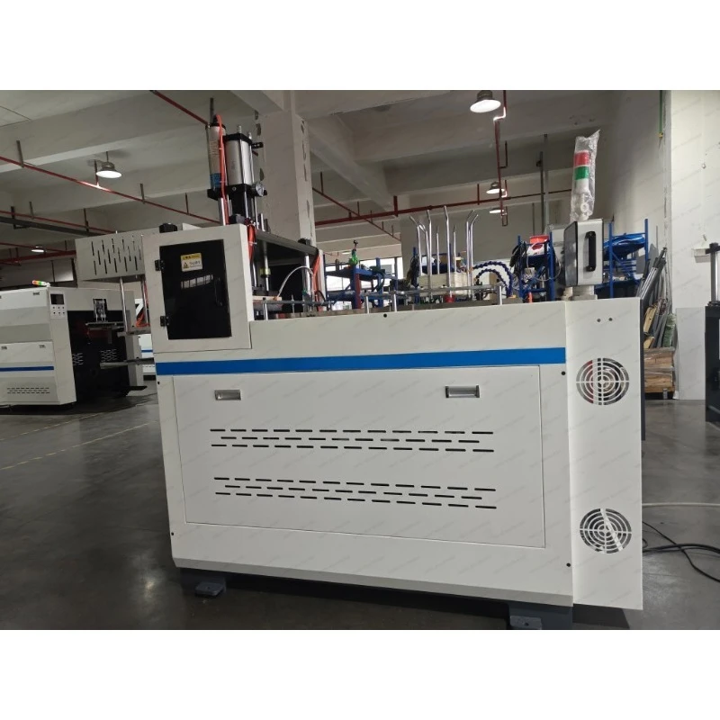 qwe Fully Automatic Low Price Hot Melt Glue Ripple Double Wall Paper Cup Fan Embossing Machine