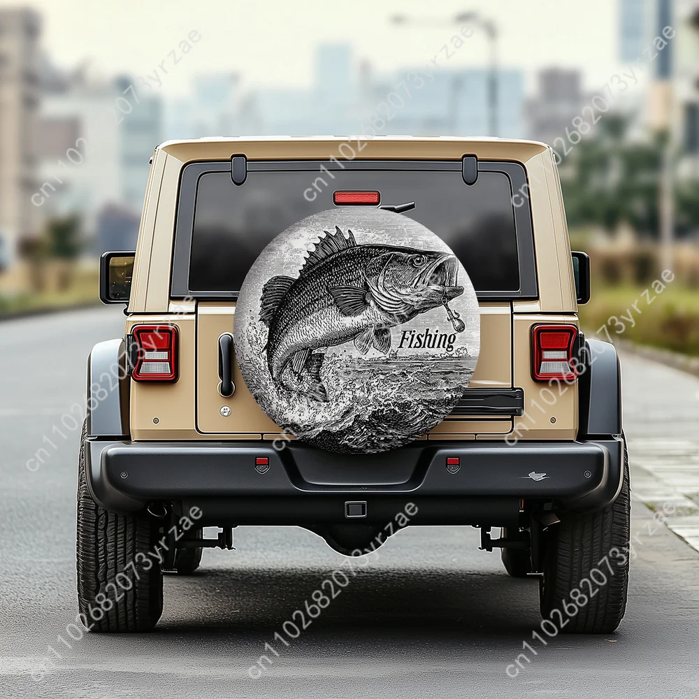 

Jumping Fish Various Models Spare Car Tire Cover Sand Dust Prevention Protect Wind Rain Tire Cover Sturdy Durable Tire Covers