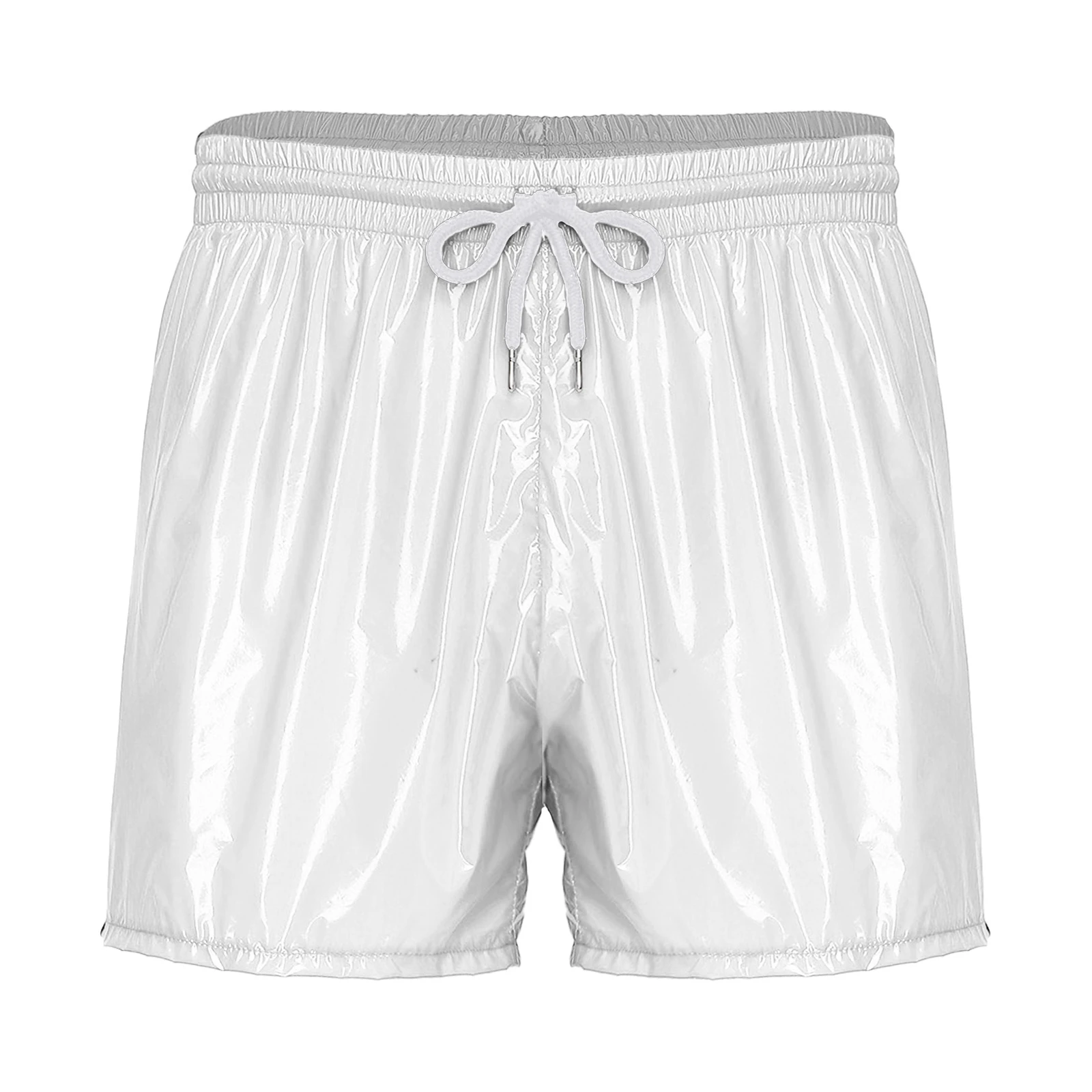 Men Waterproof Swim Trunks Swimsuit Elastic Waist Athletic Boxer Shorts Beach Pool Swimwear Running Cycling Wrestling Sportswear